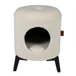 Katzenhaus Jean, weiss, 35x35x48 cm