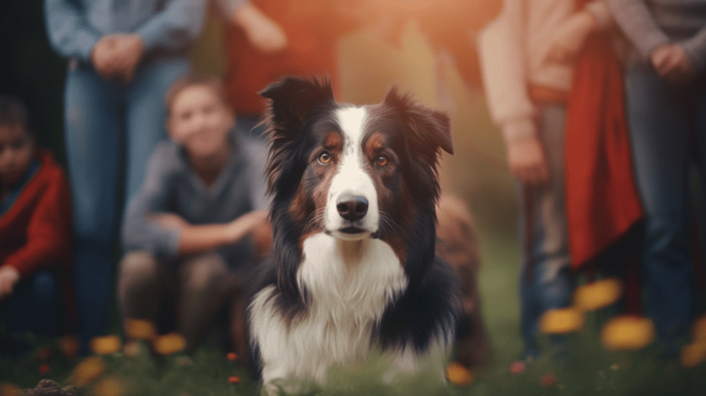 Border Collie familie Haustier