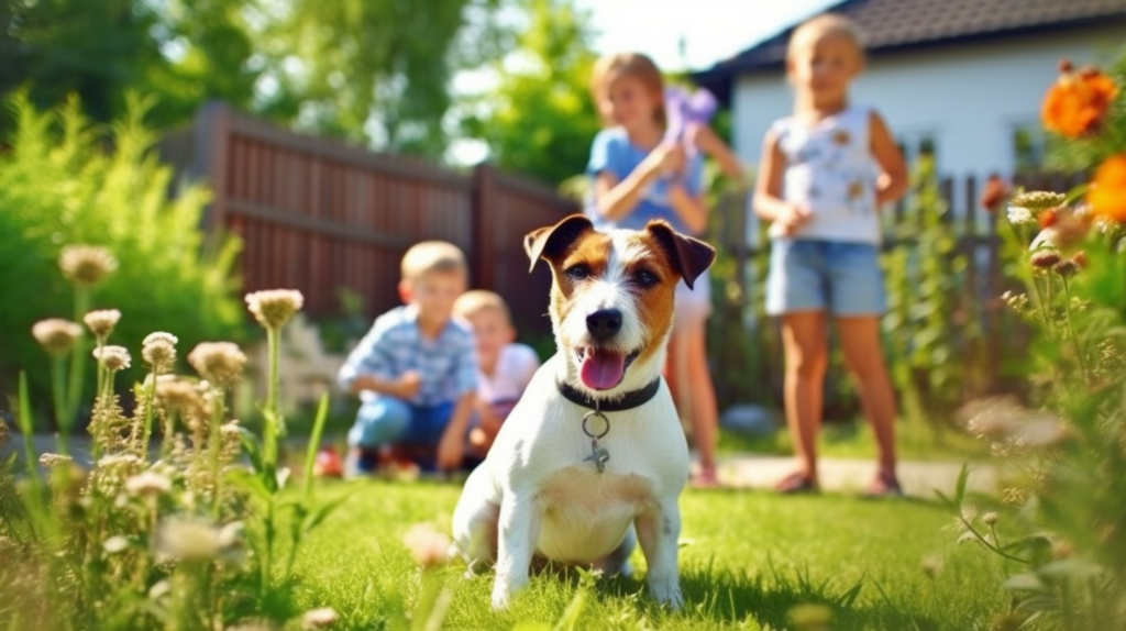 Jack Russell Terrier familie und kinder