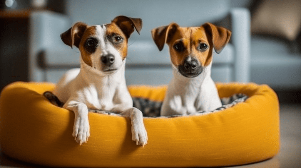 Jack Russell Terrier im Hundebett