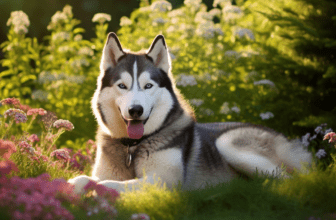 Siberian Husky garten