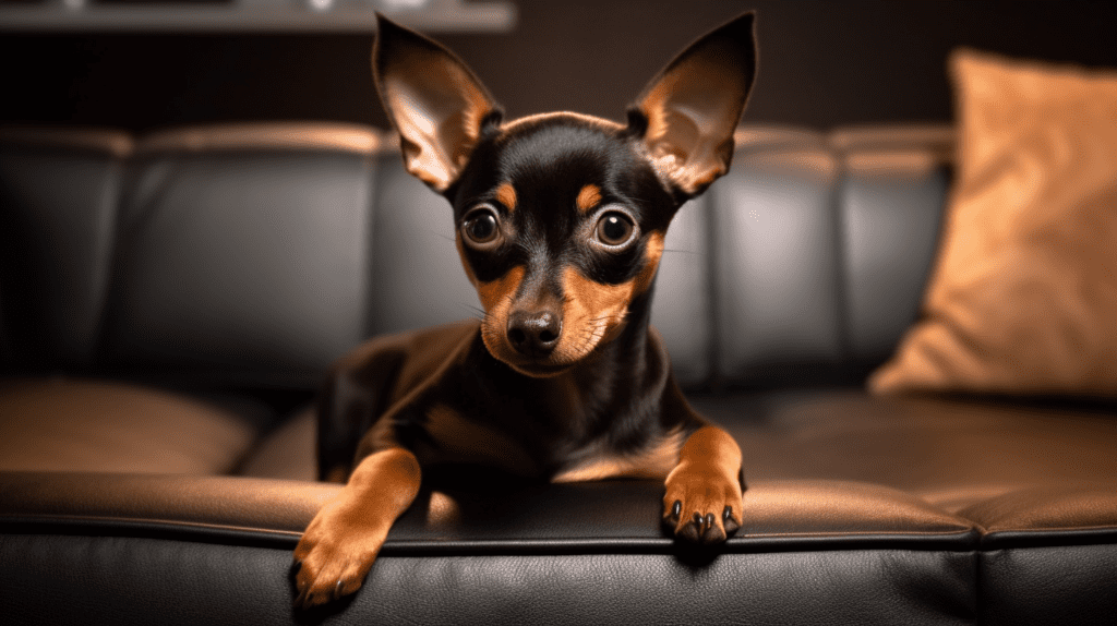 Zwergpinscher Haustier in der Wohnung