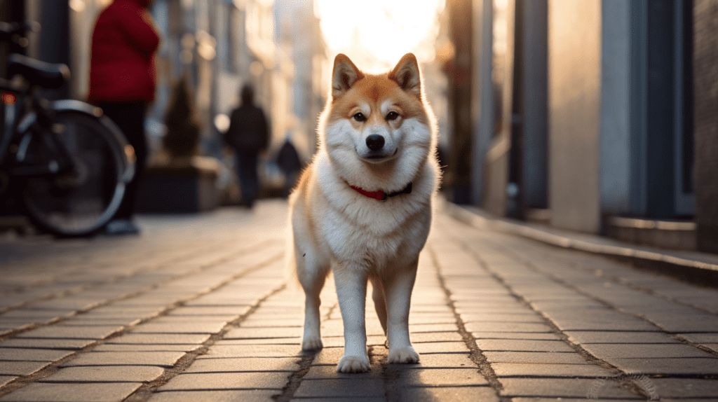 Akita in der Stadt - Leinenführung