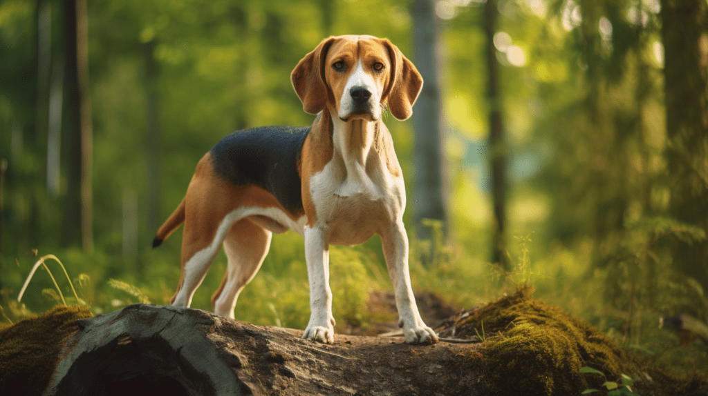 American Foxhound im wald