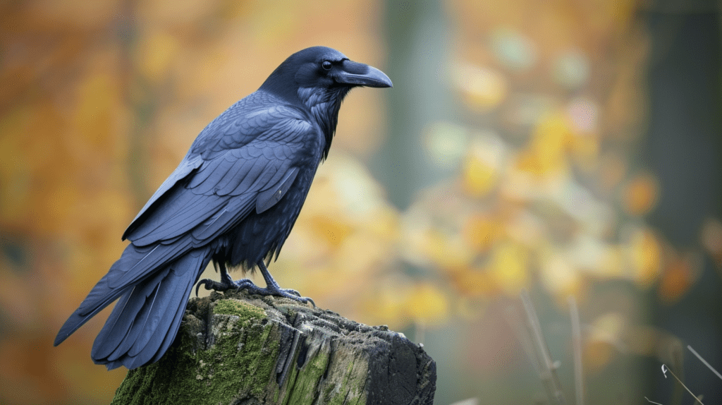 Rabenkrähe im wald