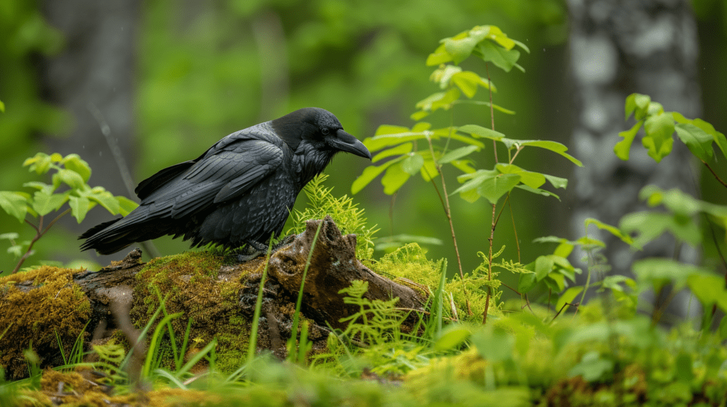 Rabenkrähe in natur