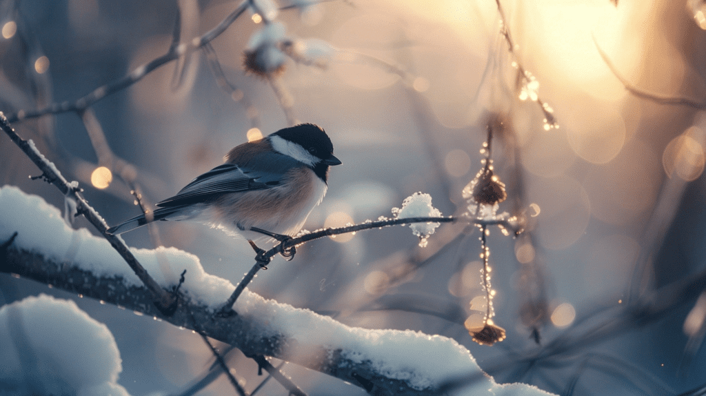 Kohlmeise im Winter