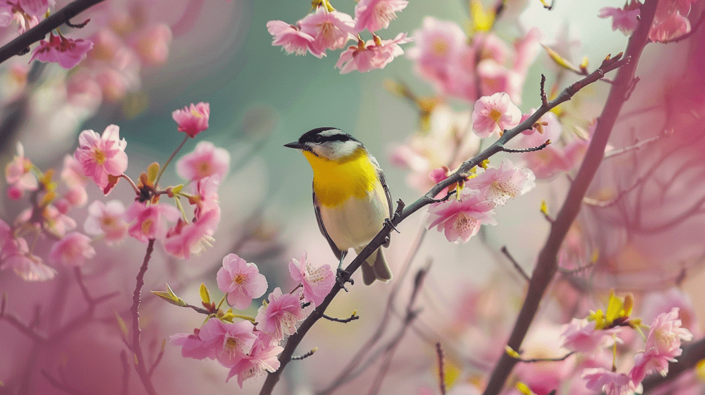 Singvogel im Frühling