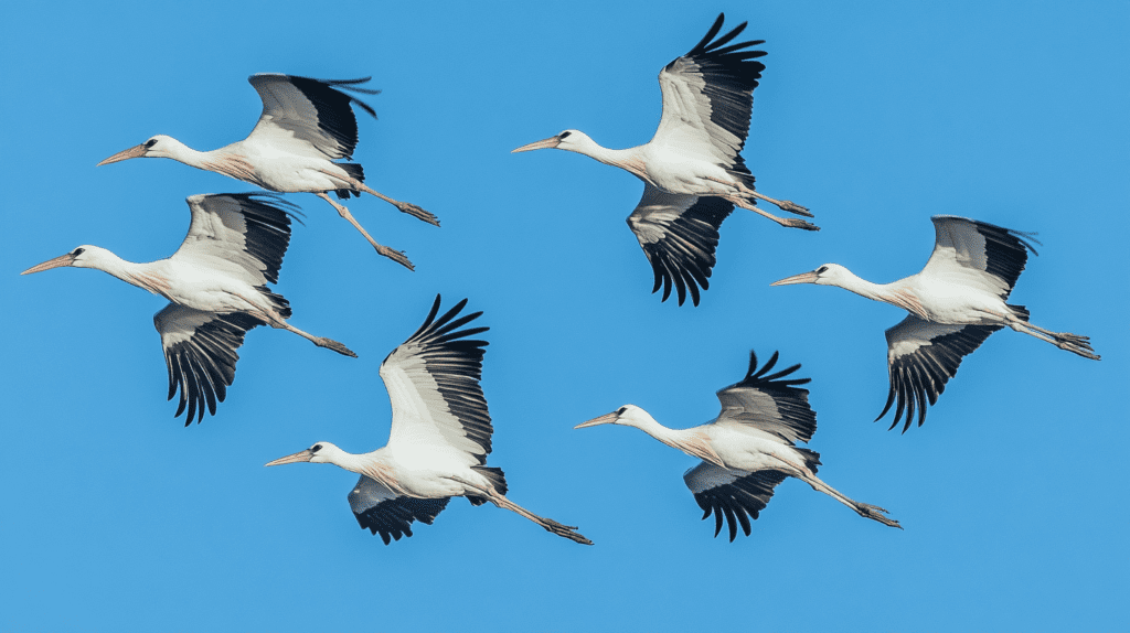 Störche als Zugvögel