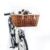 Hunde Fahrradkorb hoch für E-Bike, L: 57 x 40 x 25/34 cm, natur